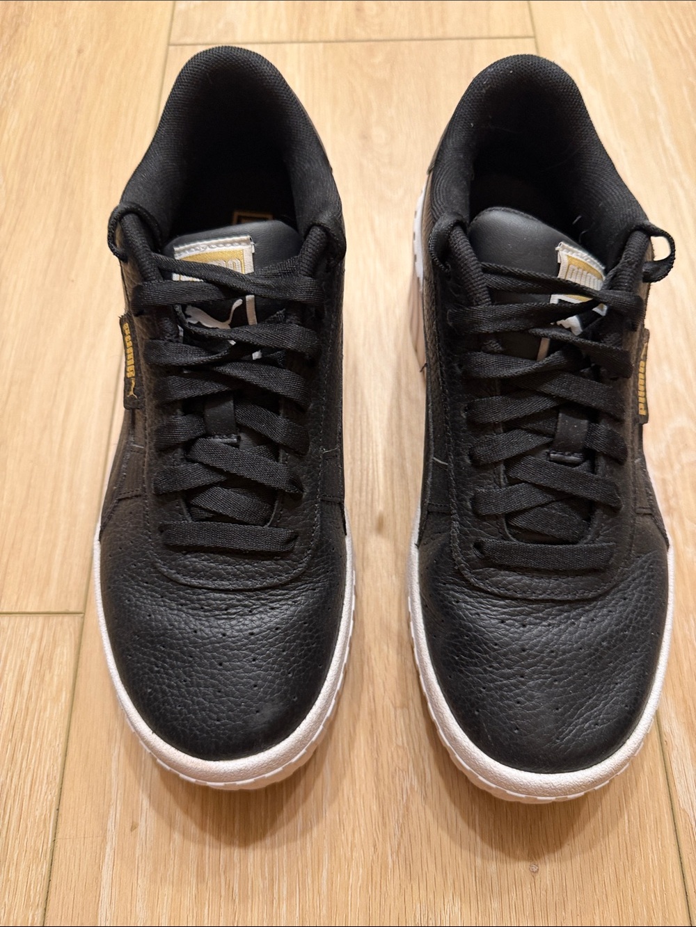 Puma Women's Black Sneakers with White Soles